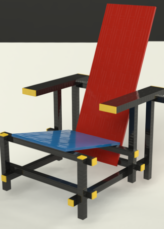 RD725 – Red-Blue chair Gerrit Rietveld (1919) –